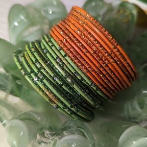 Bracelets Metal Orange Green From India